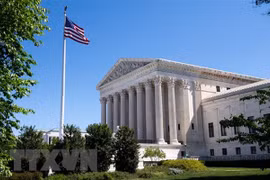 Tòa án tối cao Mỹ tại Washington, DC, ngày 4/5/2020. (Ảnh: AFP/ TTXVN)