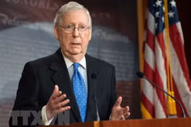 Lãnh đạo phe đa số tại Thượng viện Mỹ Mitch McConnell. (Nguồn: AFP/TTXVN)