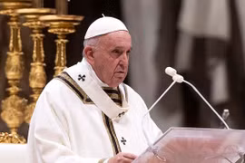 Giáo hoàng Francis đã chủ trì thánh lễ mừng Chúa Giáng sinh. (Nguồn: EPA)