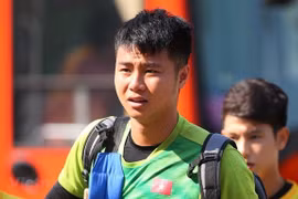 Không khí đội U23 Việt Nam đi xuống sau khi hoà 0-0 U23 Jordan và có nguy cơ bị loại khỏi U23 châu Á 2020. (Ảnh: Nguyên An/Vietnam+)