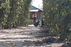 Hiện trường vụ án. (Ảnh: TTXVN)