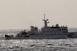 Tàu CCG số hiệu 31239 của Trung Quốc tại vùng biển gần đảo tranh chấp Điếu Ngư/Senkaku trên biển Hoa Đông ngày 3/3/2014. (Nguồn: AFP/TTXVN)