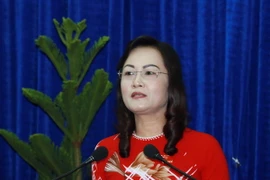 Bà Lê Thị Ái Nam, Chủ tịch HĐND tỉnh Bạc Liêu. (Ảnh: Thanh Liêm/TTXVN)
