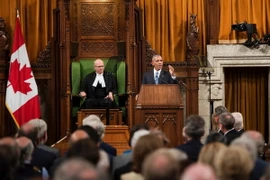 Tổng thống Mỹ Barack Obama phát biểu trước Quốc hội Canada tại thủ đô Ottawa ngày 29/6. (Nguồn: AFP/TTXVN)