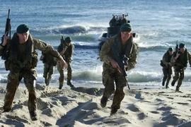 Binh sỹ Anh tập trận tại Gibraltar ngày 9/12/2014. (Nguồn: AFP/TTXVN)