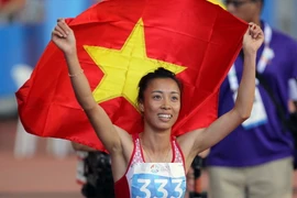 Vận động viên Đỗ Thị Thảo. (Ảnh: Quốc Khánh/TTXVN)