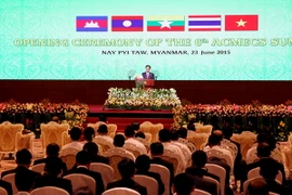 Thủ tướng Nguyễn Tấn Dũng phát biểu tại ACMECS 6. (Ảnh: Đức Tám/TTXVN)