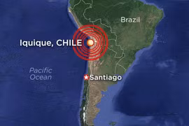 Động đất 6,4 độ Richter tại vùng biển ngoài khơi Chile
