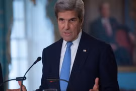 Ngoại trưởng Mỹ John Kerry tại cuộc họp báo ở thủ đô Washington ngày 19/10. (Nguồn: AFP/TTXVN)