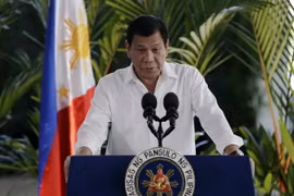 Tổng thống Philippines Rodrigo Duterte tại một sự kiện ở Manila ngày 9/11. (Nguồn: AP/TTXVN)