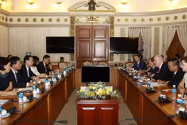 Quang cảnh buổi làm việc. (Ảnh: Thanh Vũ/TTXVN)