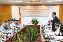 Quang cảnh buổi làm việc. (Ảnh: Doãn Tấn/TTXVN)