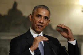 Tổng thống Mỹ Barack Obama tại cuộc họp báo ở Athens, Hy Lạp ngày 15/11. (Nguồn: AP/TTXVN)