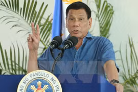 Tổng thống Philippines Rodrigo Duterte. (Nguồn: AFP/TTXVN)