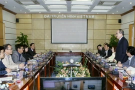 Quang cảnh buổi làm việc. (Ảnh: Nguyễn Dân/TTXVN)