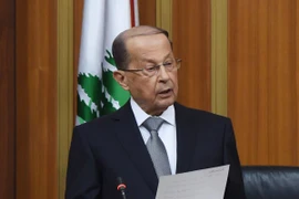 Tân Tổng thống Michel Aoun tuyên thệ nhậm chức tại Beirut ngày 31/10. (Nguồn: THX/TTXVN)