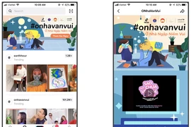 Chiến dịch “Ở Nhà Vẫn Vui” (#onhavanvui) trên TikTok. (Ảnh: PV/Vietnam+)