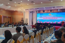 Các chủ tịch công đoàn chia sẻ kinh nghiệp phát triển công tác Đảng tại doanh nghiệp ngoài Nhà nước. (Ảnh: PV/Vietnam+)