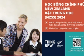 NZSS 2024 mang đến cơ hội tiếp cận học bổng vào một trong 18 trường trung học New Zealand và chỉ dành riêng cho học sinh Việt Nam. (Ảnh: ENZ)