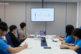 Sinh viên Trường Đại học CMC học tập qua tham gia dự án thực tế. (Ảnh: PV/Vietnam+)