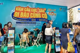 Hình ảnh gian hàng tại VITM Hà Nội 2020. (Ảnh: Mai Mai/Vietnam+)