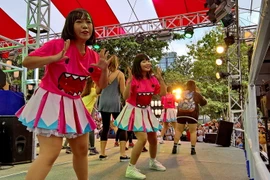 Biểu diễn nghệ thuật tại Lễ hội Nhật Bản-Việt Nam 2016. (Ảnh: Thế Anh/TTXVN)