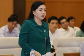 Bộ trưởng Bộ Y tế Nguyễn Thị Kim Tiến phát biểu ý kiến. (Ảnh: Phương Hoa/TTXVN)