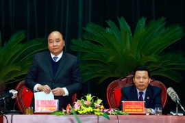 Thủ tướng Nguyễn Xuân Phúc phát biểu tại buổi làm việc với cán bộ chủ chốt của tỉnh Bắc Ninh, chiều 12/2. (Ảnh: Thống Nhất/TTXVN)