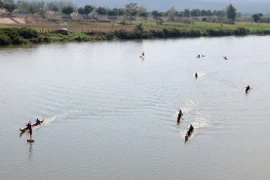 Một đoạn sông Đăk Bla. (Nguồn: TTXVN)