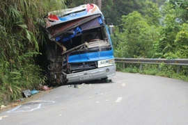 Hiện trường vụ tai nạn. (Ảnh: Nguyễn Thảo/TTXVN)