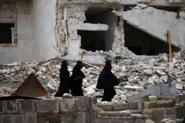 Cảnh đổ nát ở thành phố al-Bab, Syria, ngày 13/3. (Nguồn: Reuters)