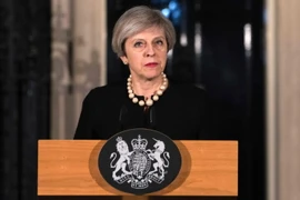 Thủ tướng Anh Theresa May phát biểu về vụ tấn công bên ngoài tòa nhà Quốc hội ở London ngày 22/3. (Nguồn: AFP/TTXVN)