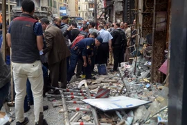 Hiện trường vụ đánh bom tại nhà thờ ở Alexandria. (Nguồn: THX/TTXVN)