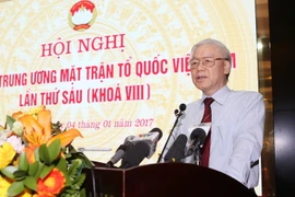 Tổng Bí thư Nguyễn Phú Trọng phát biểu chỉ đạo hội nghị. (Ảnh: Trí Dũng/TTXVN)