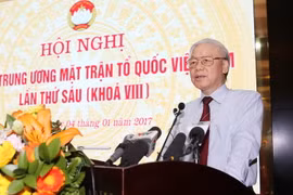Tổng Bí thư Nguyễn Phú Trọng phát biểu chỉ đạo hội nghị. (Ảnh: Trí Dũng/TTXVN)