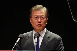 Tổng thống Hàn Quốc Moon Jae-In phát biểu tại Seoul. (Nguồn: AFP/TTXVN)