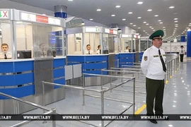 Khu vực làm thủ tục nhập cảnh vào Belarus ở một sân bay của nước này. (Nguồn: eng.belta.by)