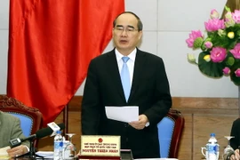 hủ tịch Uỷ ban Trung ương Mặt trận Tổ quốc Việt Nam Nguyễn Thiện Nhân. (Ảnh: Nguyễn Dân/TTXVN)