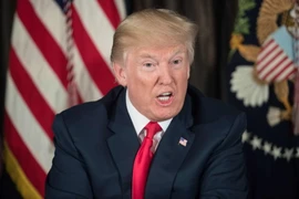 Tổng thống Mỹ Donald Trump tại cuộc họp ở Bedminster, bang New Jersey ngày 8/8. (Nguồn: AFP/TTXVN)