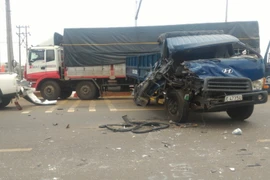 Hiện trường vụ tai nạn. (Ảnh: Sỹ Tuyên/TTXVN)