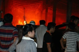 Hiện trường vụ hỏa hoạn. (Ảnh: Sỹ Tuyên/TTXVN)