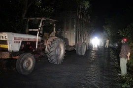 Hiện trường vụ tai nạn. (Ảnh: Đậu Tất Thành/TTXVN)