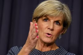 Ngoại trưởng Australia Julie Bishop. (Nguồn: ALEX ELLINGHAUSEN)