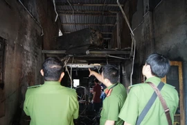 Hiện trường đang được phong tỏa để điều tra. (Ảnh: Huyền Trang/TTXVN)