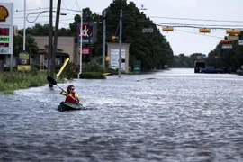 Một khu vực bị ngập lụt tại thành phố Houston, bang Texas ngày 30/8. (Nguồn: EPA/TTXVN)