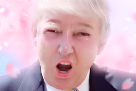 Hình ảnh Tổng thống đắc cử Mỹ Donald Trump trở nên khác lạ qua ứng dụng Meitu.