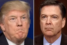 Tổng thống Mỹ Donald Trump (trái) và ông James Comey, cựu Giám đốc Cơ quan Tình báo Trung ương Mỹ (phải). (Nguồn: AFP/TTXVN)
