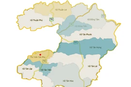 Bản đồ huyện Đồng Phú, Bình Phước.