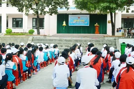 Một buổi sinh hoạt ngoại khóa ở trường trung học cơ sở Trần Quốc Toản (thành phố Hạ Long). (Nguồn: baoquangninh.com.vn)