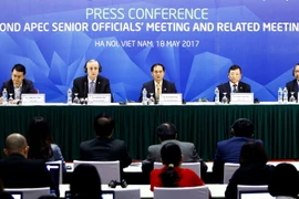 Toàn cảnh cuộc họp báo. (Ảnh: An Đăng/TTXVN)